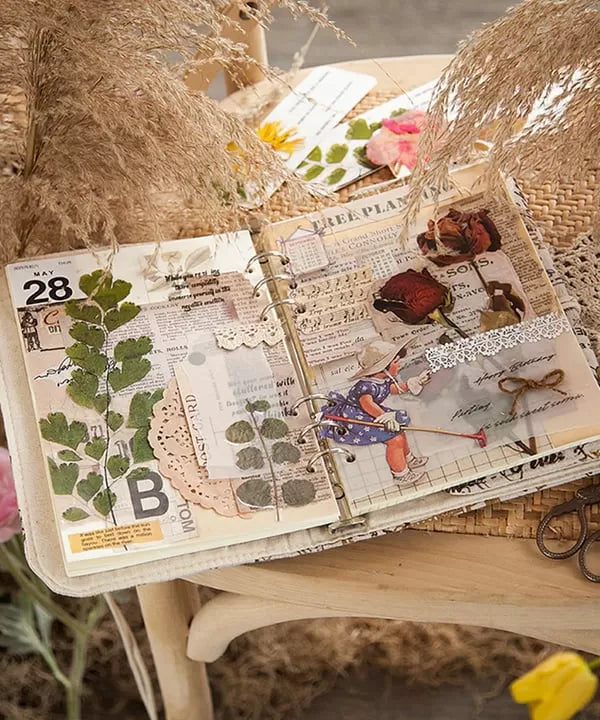 Big Size Dried Flowers Stickers Set