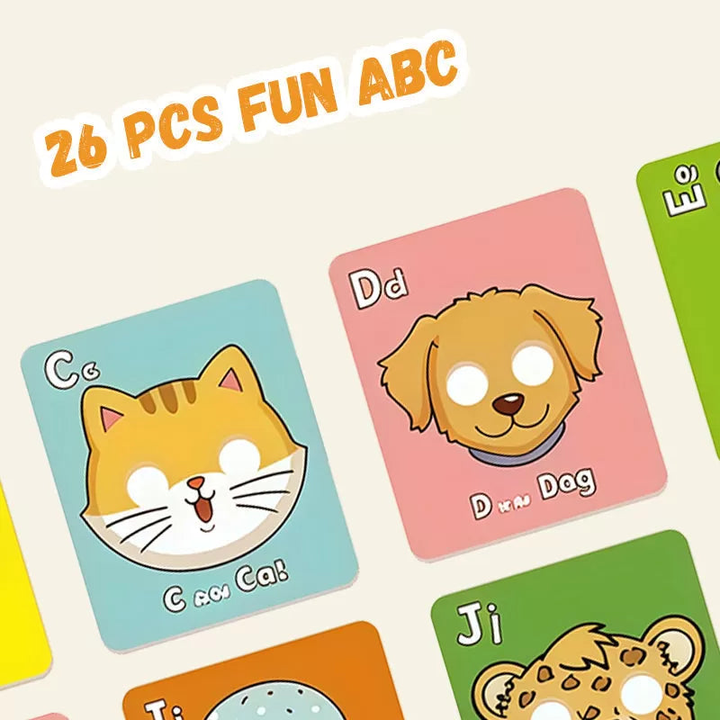26 PCS Fun ABC Learning Mask Cards
